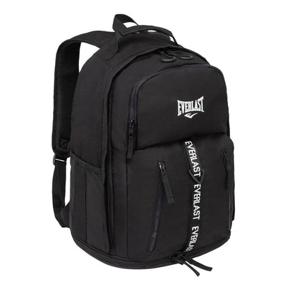 Black - Side - Everlast Polyester Backpack