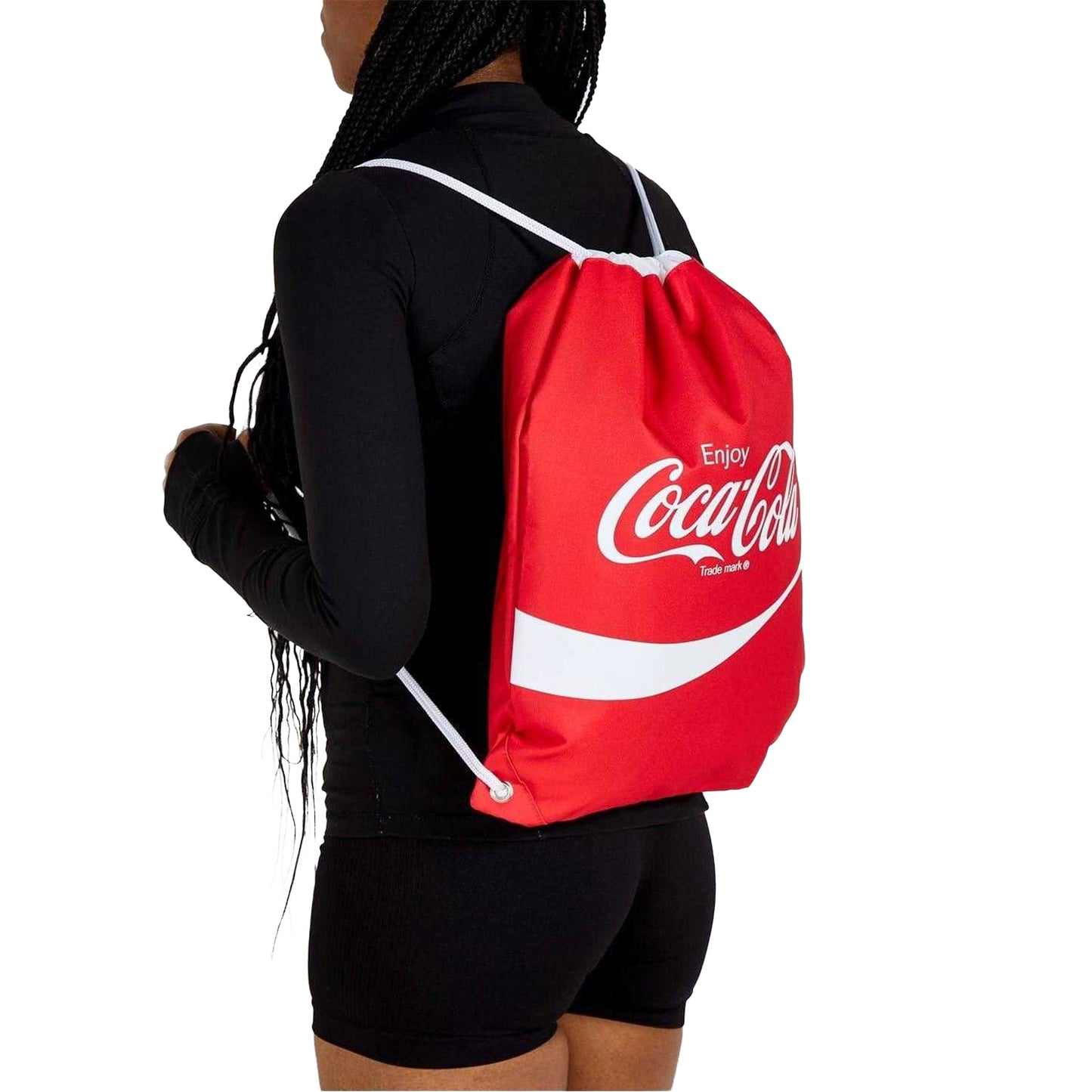 Red - Pack Shot - Coca-Cola Unisex Adult Drawstring Bag