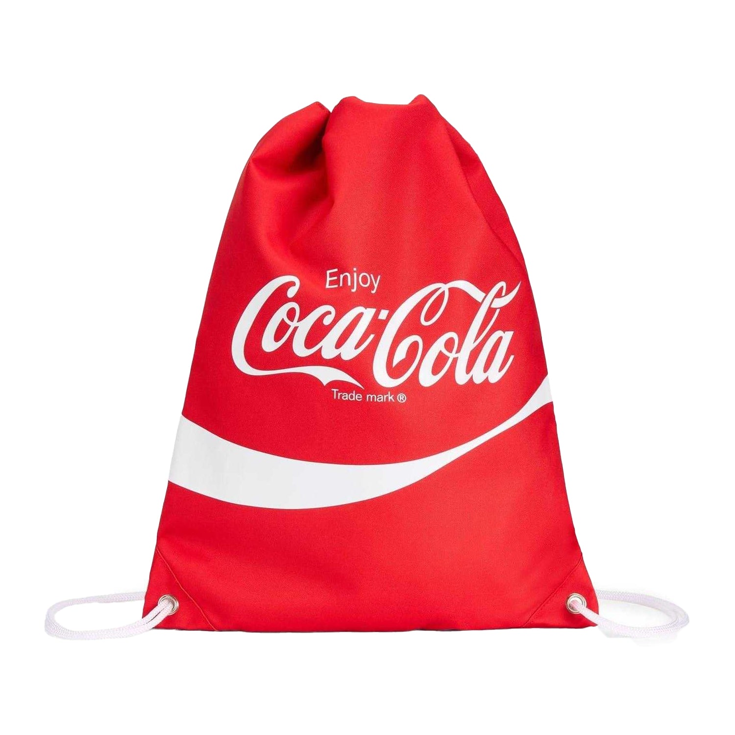 Red - Front - Coca-Cola Unisex Adult Drawstring Bag