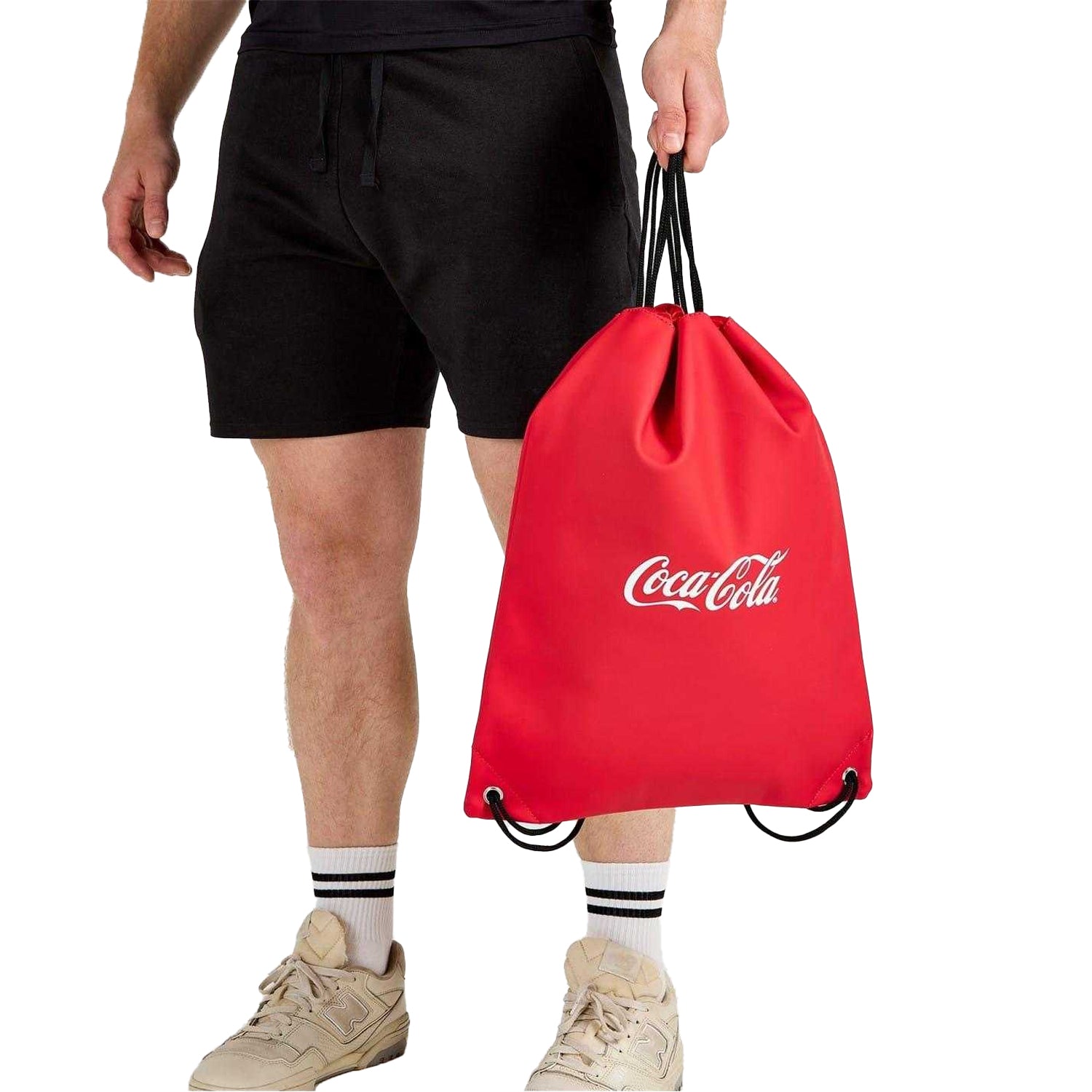 Red - Pack Shot - Coca-Cola Unisex Adult Gym Drawstring Bag