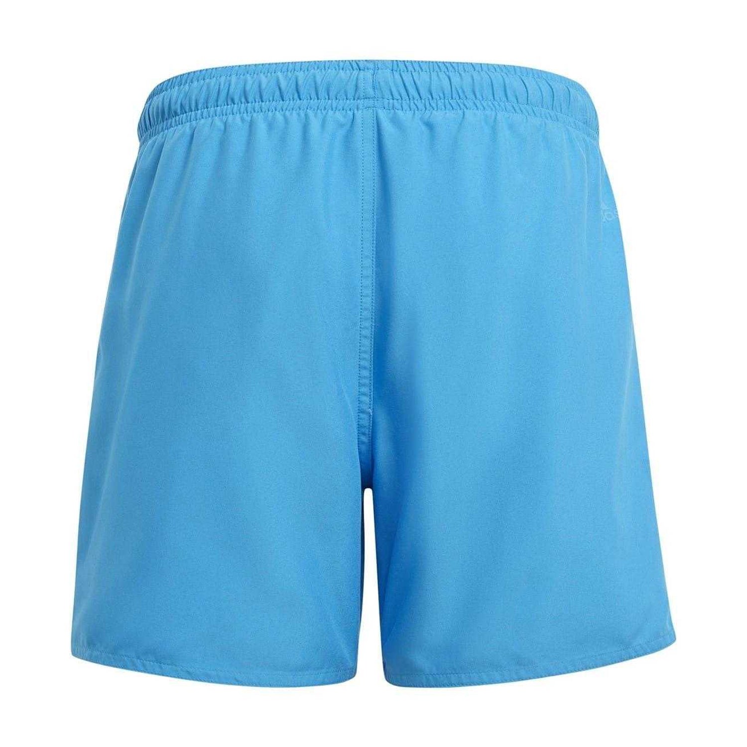 Blue-White - Back - Adidas Childrens-Kids Essentials Logo Swim Shorts