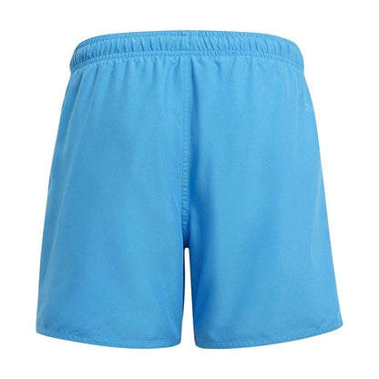 Blue-White - Back - Adidas Childrens-Kids Essentials Logo Swim Shorts