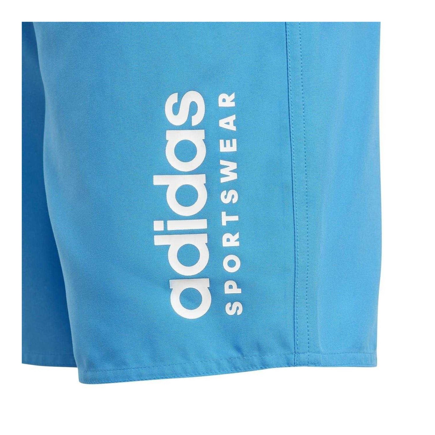 Blue-White - Lifestyle - Adidas Childrens-Kids Essentials Logo Swim Shorts