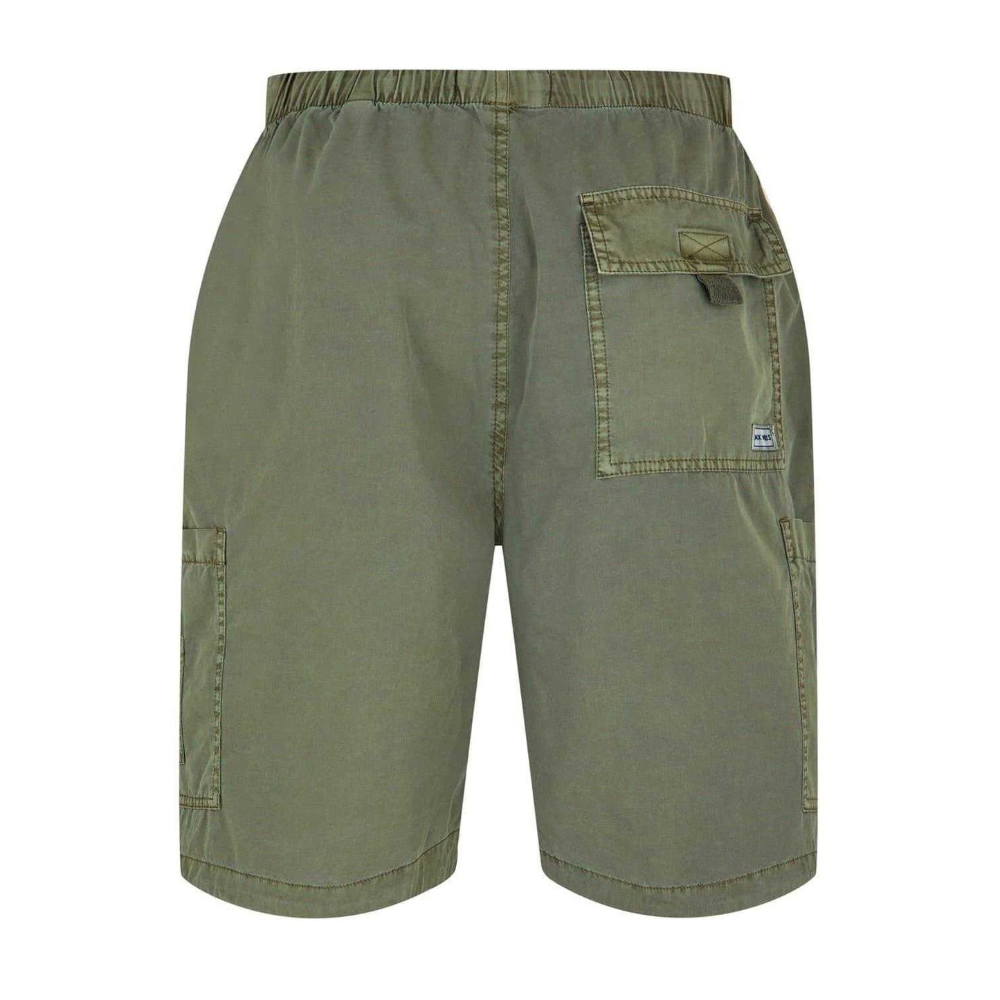 Olive - Back - Jack Wills Mens Cotton Blend Cargo Shorts