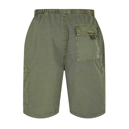 Olive - Back - Jack Wills Mens Cotton Blend Cargo Shorts