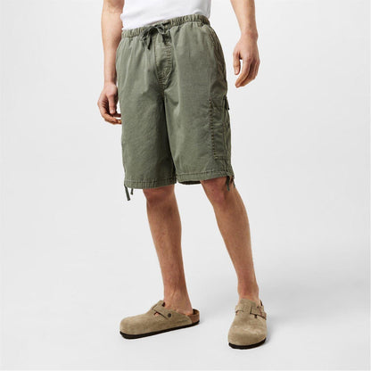Smokey Blue - Side - Jack Wills Mens Cotton Blend Cargo Shorts