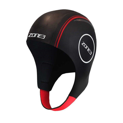 Black-Red - Front - Zone3 Unisex Adult Swim Cap