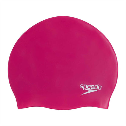 Electric Pink - Back - Speedo Unisex Adult Plain Swimming Cap