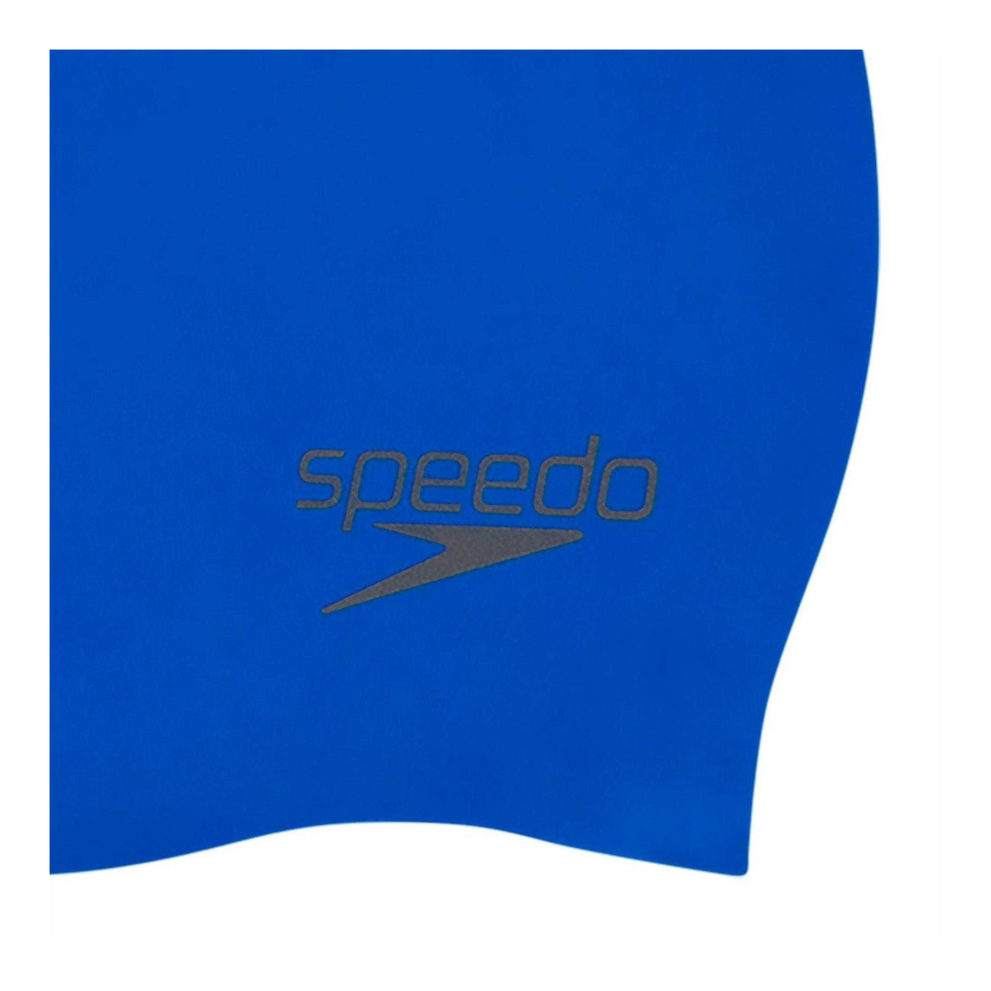 Neon Blue - Back - Speedo Unisex Adult Plain Swimming Cap