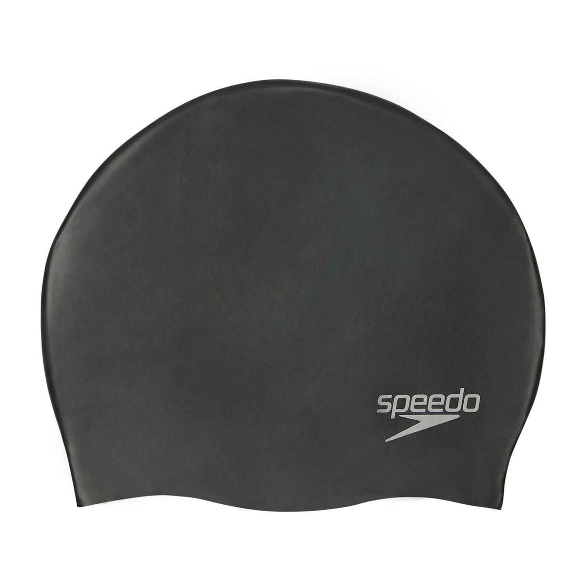 Black - Front - Speedo Unisex Adult Plain Swimming Cap