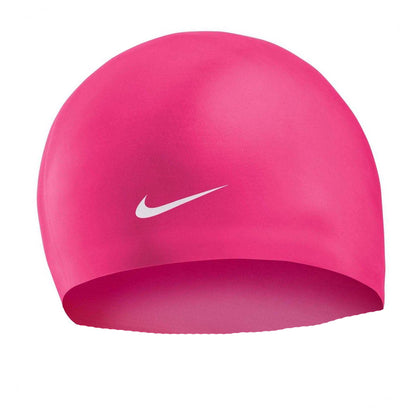 Pink - Back - Nike Unisex Adult Logo Silicone Swimming Cap