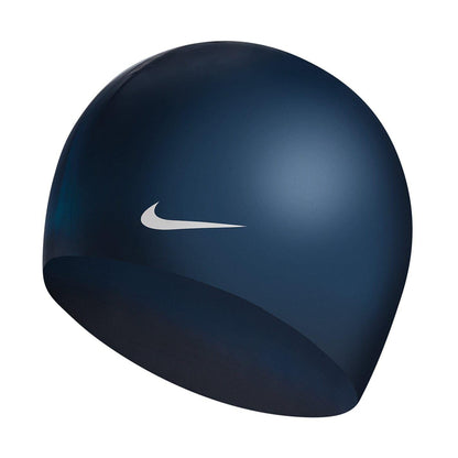 Midnight Navy - Front - Nike Unisex Adult Logo Silicone Swimming Cap
