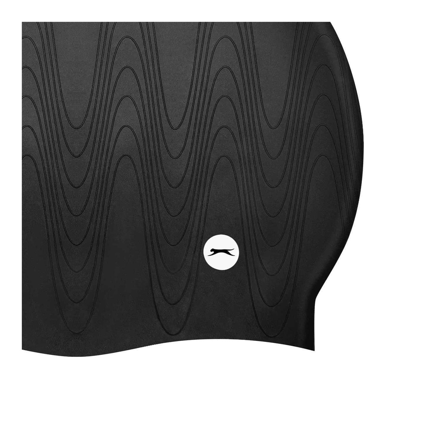 Black - Lifestyle - Slazenger Unisex Adult Textured Wave Silicone Swim Cap