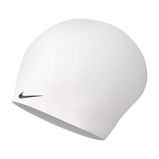 White - Front - Nike Unisex Adult Swim Cap
