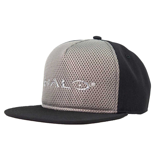 Black-Grey - Front - Halo Chrome Logo Snapback Cap