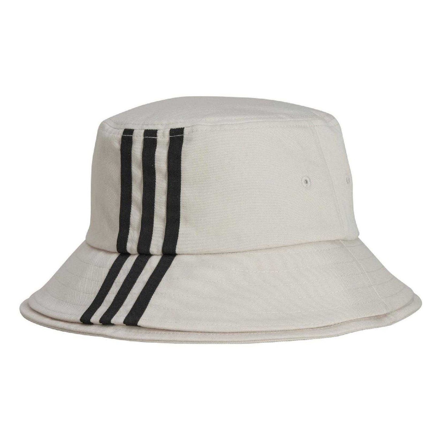 White - Back - Y-3 Mens 3 Stripes Cotton Twill Sport Bucket Hat