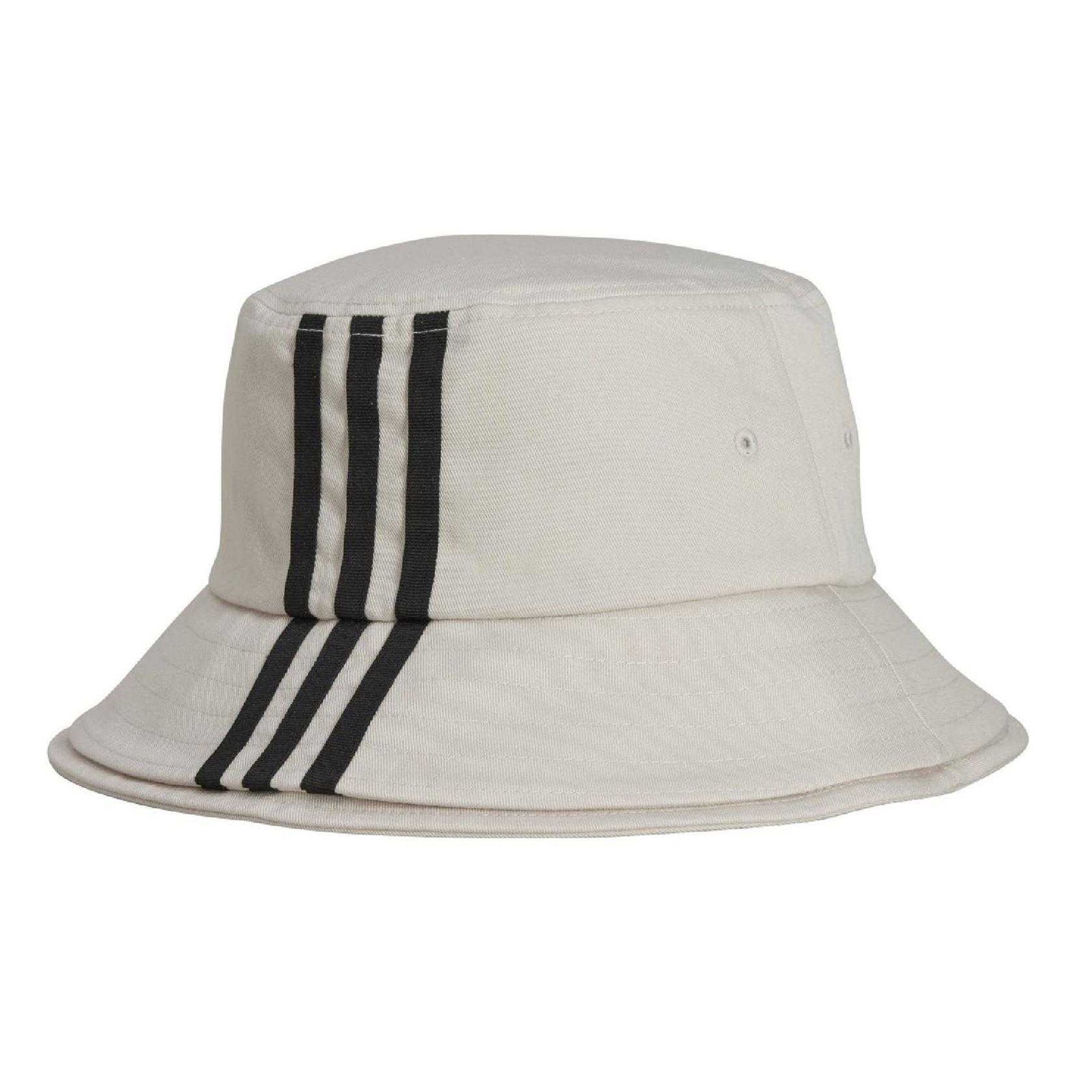 White - Back - Y-3 Mens 3 Stripes Cotton Twill Sport Bucket Hat