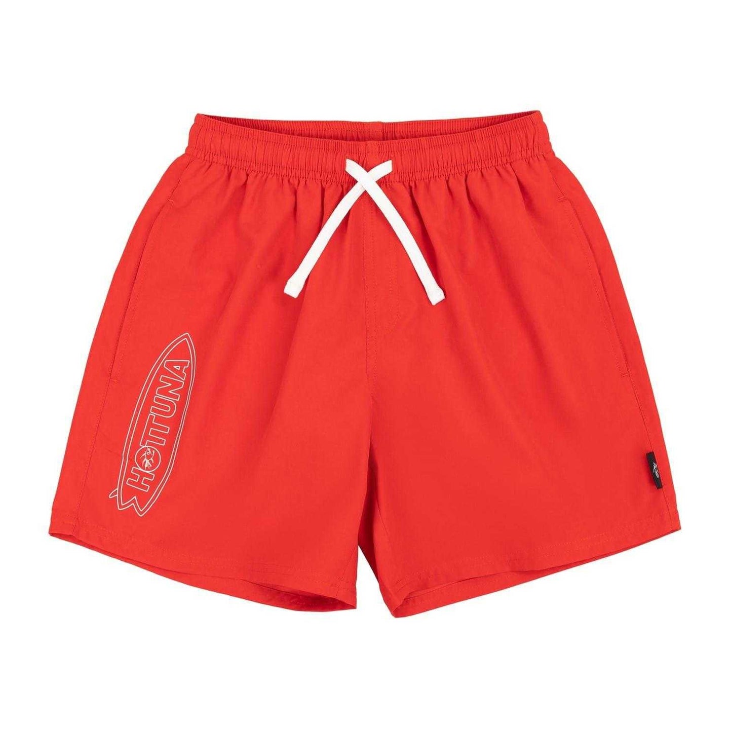Red - Front - Hot Tuna Mens Regular Swim Shorts