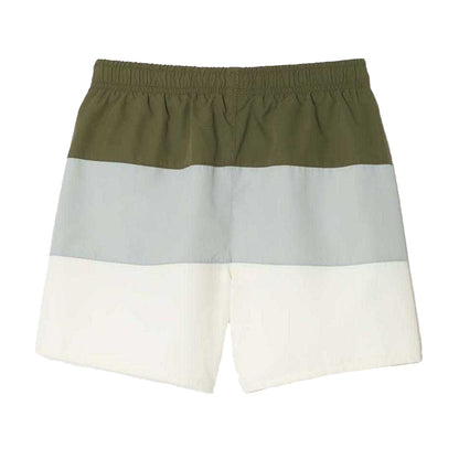 Green - Front - Lacoste Boys Colour Block Relaxed Fit Swim Shorts