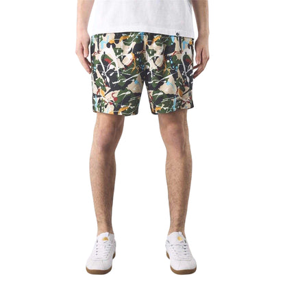 Multicoloured - Side - Pretty Green Mens Abstract Swim Shorts