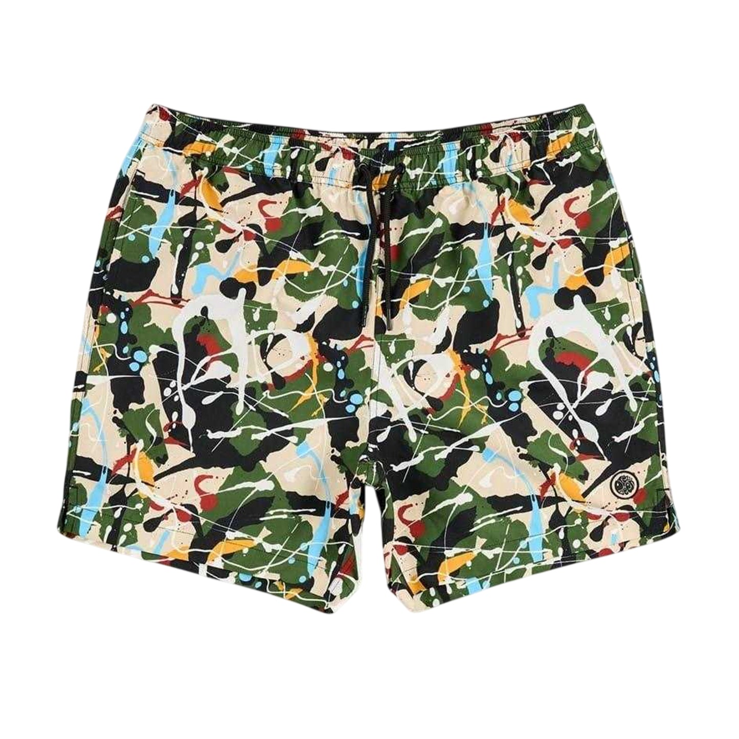 Multicoloured - Front - Pretty Green Mens Abstract Swim Shorts