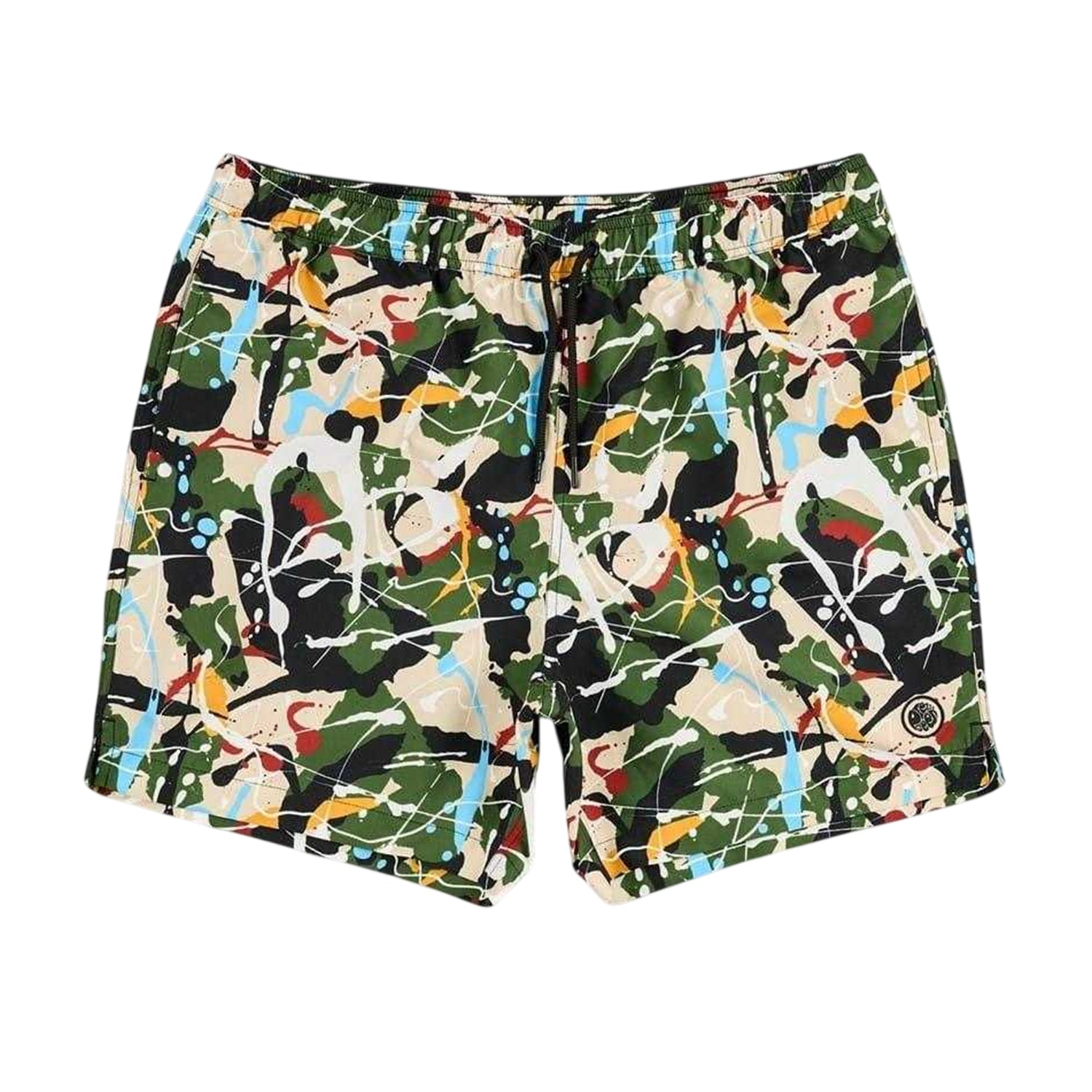 Multicoloured - Front - Pretty Green Mens Abstract Swim Shorts
