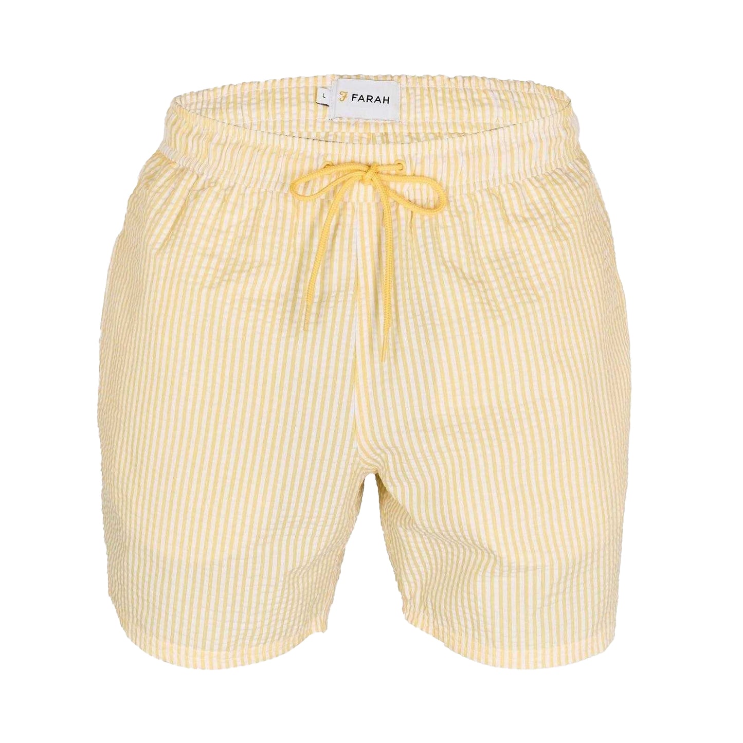 Yellow - Front - Farah Mens Striped Swim Shorts