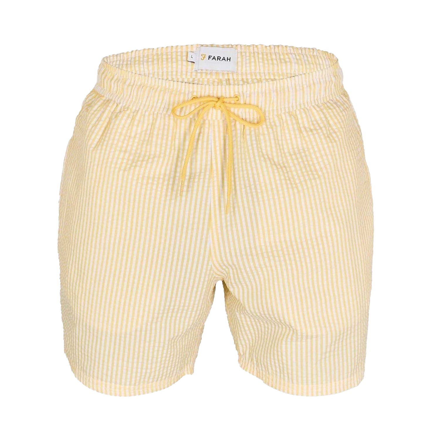 Yellow - Front - Farah Mens Striped Swim Shorts