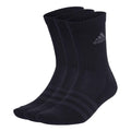 Black-Grey - Front - Adidas Unisex Adult Cushioned Crew Socks (Pack of 3)