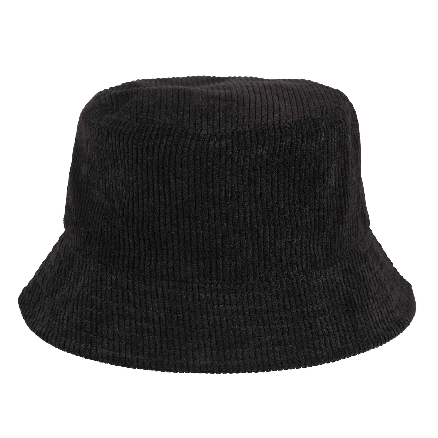 Black - Back - Spiral Womens-Ladies Wordmark Ribbed Cord Bucket Hat