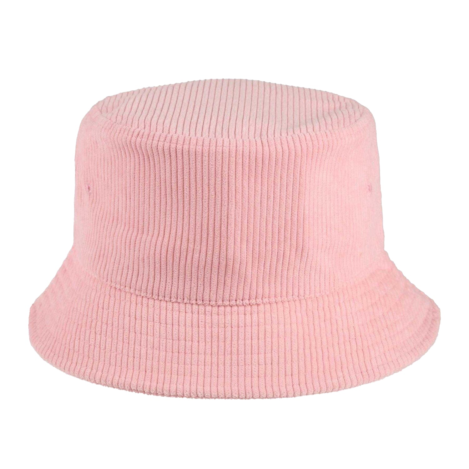 Pink - Back - Spiral Womens-Ladies Wordmark Ribbed Cord Bucket Hat