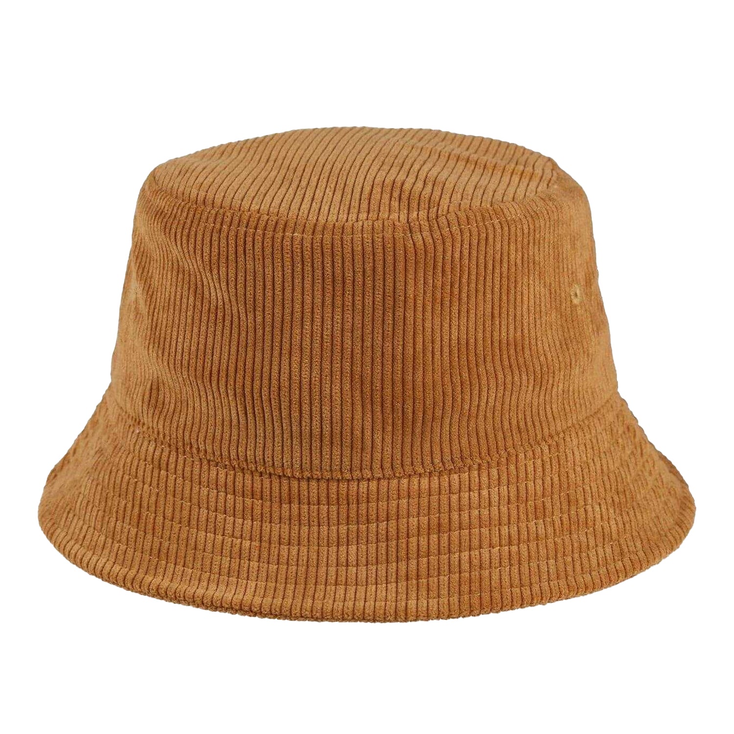Tan - Back - Spiral Womens-Ladies Wordmark Ribbed Cord Bucket Hat