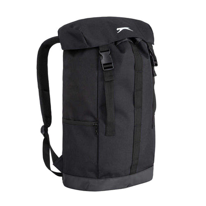 Black - Side - Slazenger Polyester Backpack