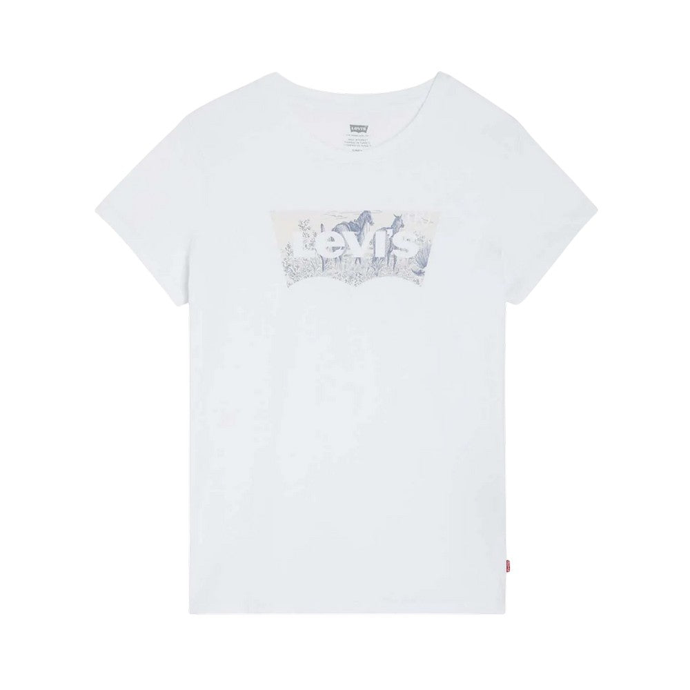 White - Front - Levis Womens-Ladies The Perfect T-Shirt
