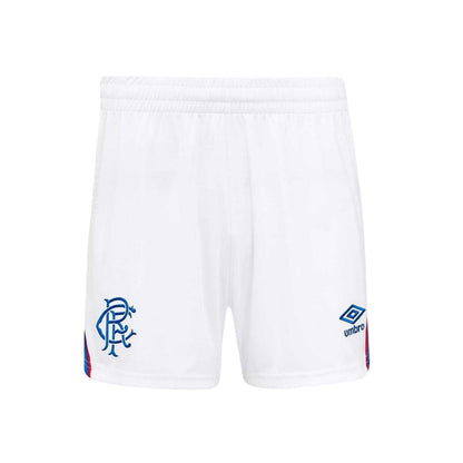 White - Front - Umbro Unisex Adult Rangers FC Football Shorts