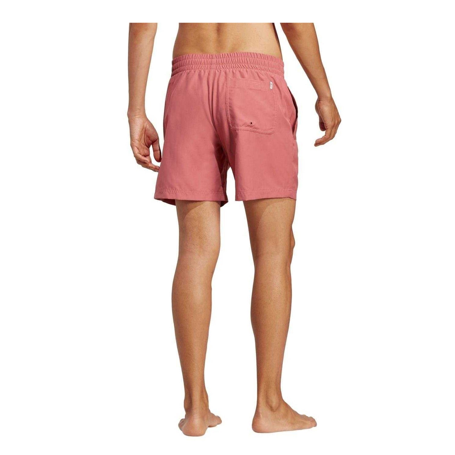 Pink - Back - Adidas Mens Solid Swim Shorts