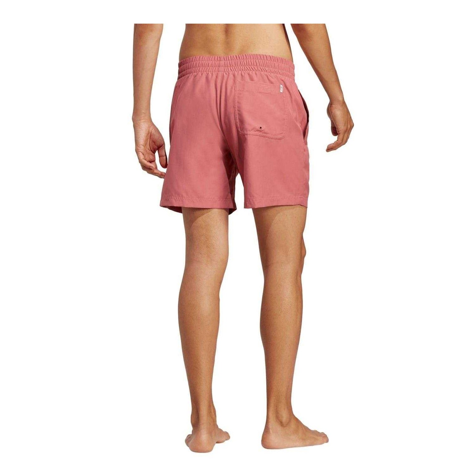 Pink - Back - Adidas Mens Solid Swim Shorts