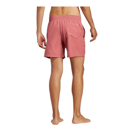 Pink - Back - Adidas Mens Solid Swim Shorts