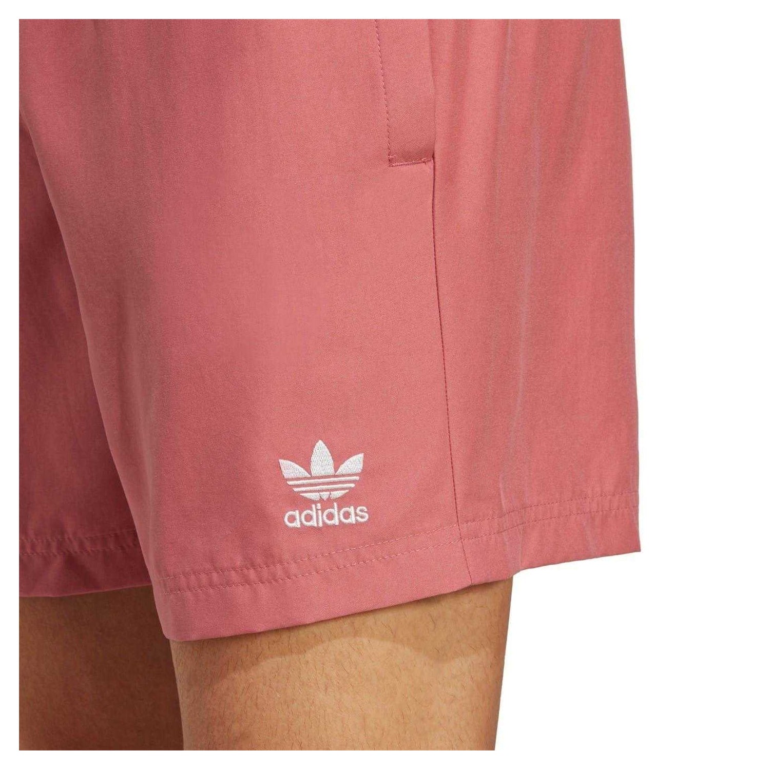 Pink - Side - Adidas Mens Solid Swim Shorts