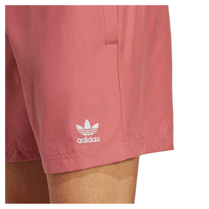 Pink - Side - Adidas Mens Solid Swim Shorts