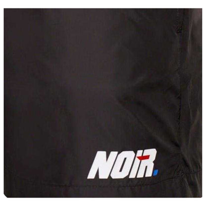 Black - Back - Societe Noir Mens Lettering Relaxed Fit Swim Shorts