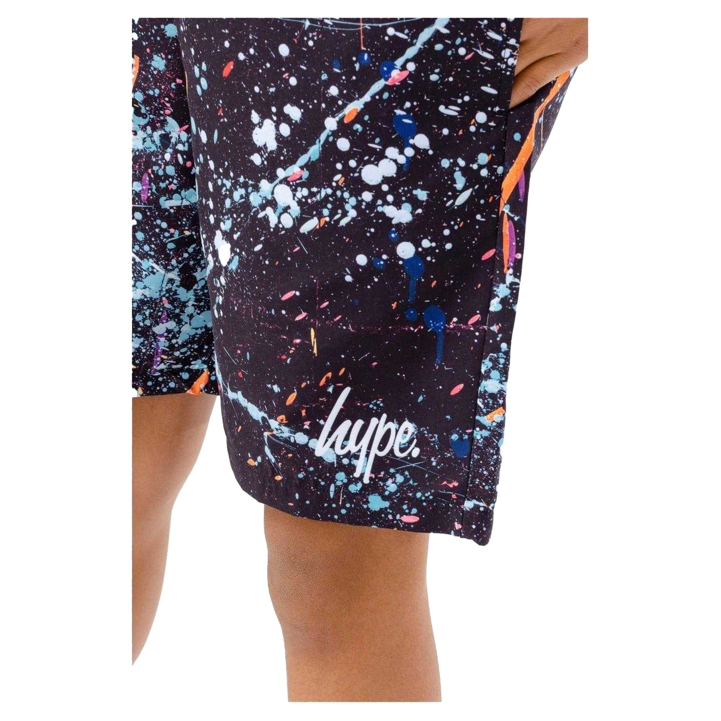 Multicoloured Print - Side - Hype Boys Splatter Swim Shorts