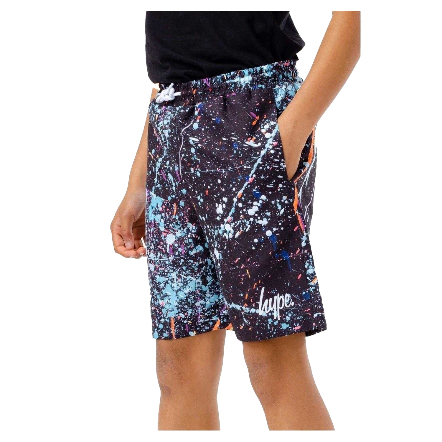 Multicoloured Print - Front - Hype Boys Splatter Swim Shorts