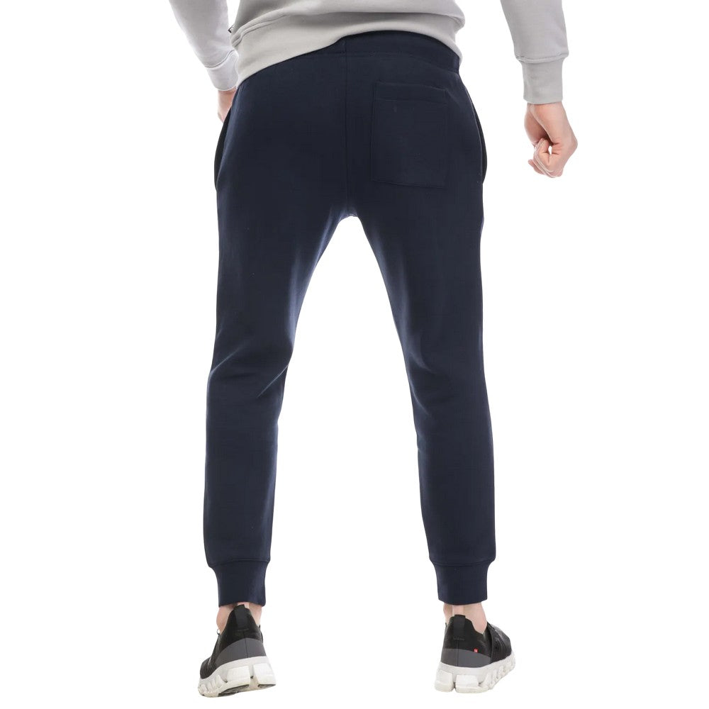 Navy - Back - DKNY Mens Fleece Tonal Logo Jogging Bottoms