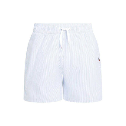 White-Blue - Front - Tommy Hilfiger Boys Regular Swim Shorts