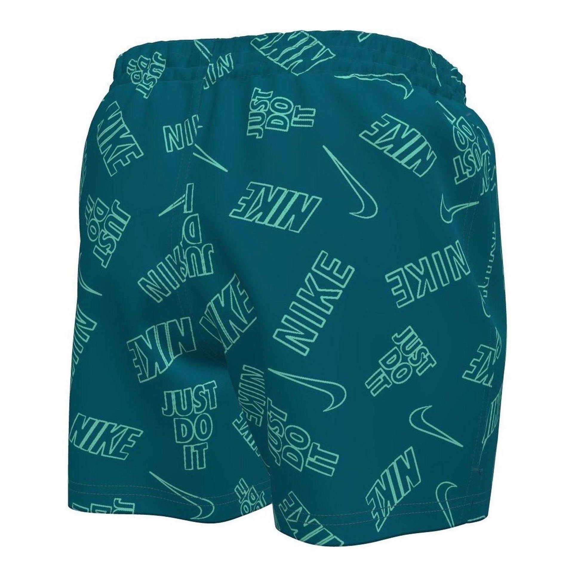 Abyss Blue - Back - Nike Mens Just Do It All-Over Print Swim Shorts