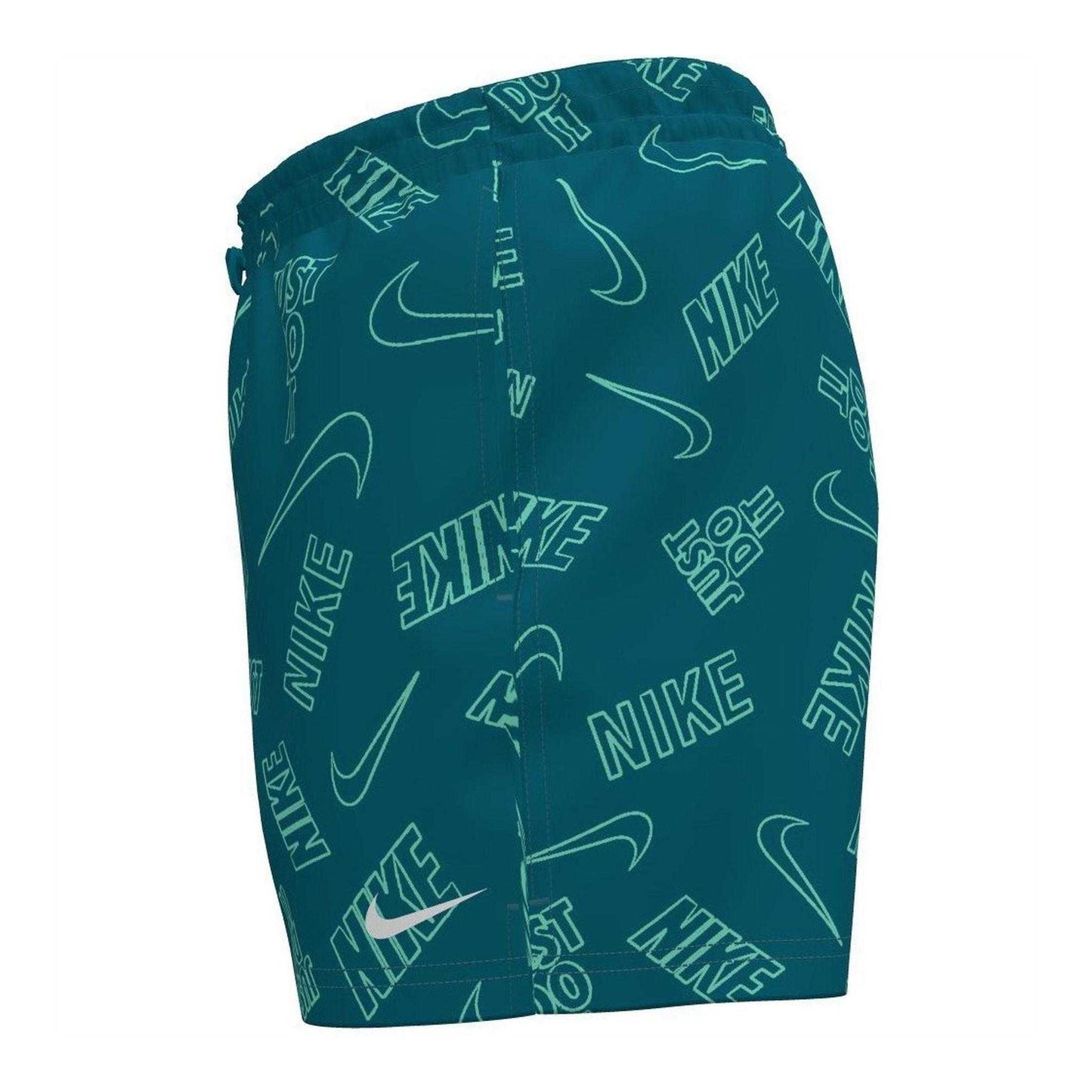 Abyss Blue - Side - Nike Mens Just Do It All-Over Print Swim Shorts