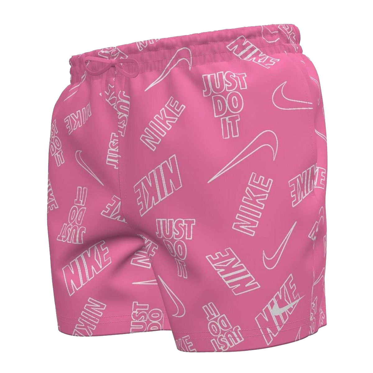 Pink Glow - Front - Nike Mens Just Do It All-Over Print Swim Shorts