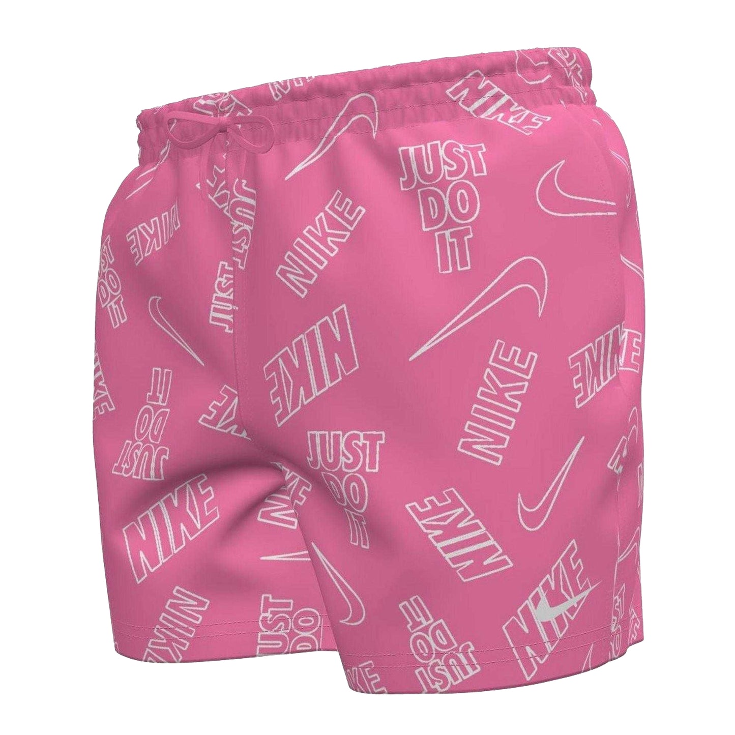 Pink Glow - Front - Nike Mens Just Do It All-Over Print Swim Shorts