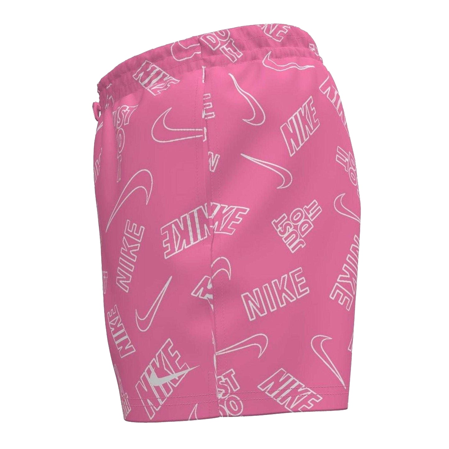 Pink Glow - Side - Nike Mens Just Do It All-Over Print Swim Shorts
